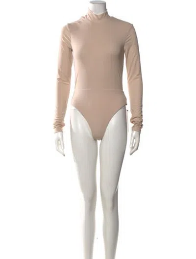 Pre-owned Atoir Turtleneck Long Sleeve Bodysuit In Neutrals