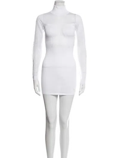 Pre-owned Atoir Turtleneck Mini Dress W/ Tags In White