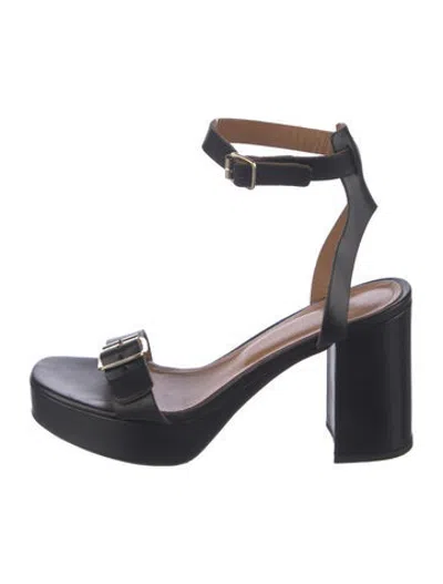 Pre-owned Atp Atelier Leather Sandals In Black
