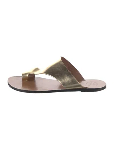 Pre-owned Atp Atelier Leather Sandals In Black