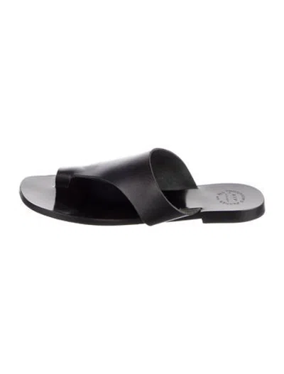 Pre-owned Atp Atelier Leather Sandals In Black