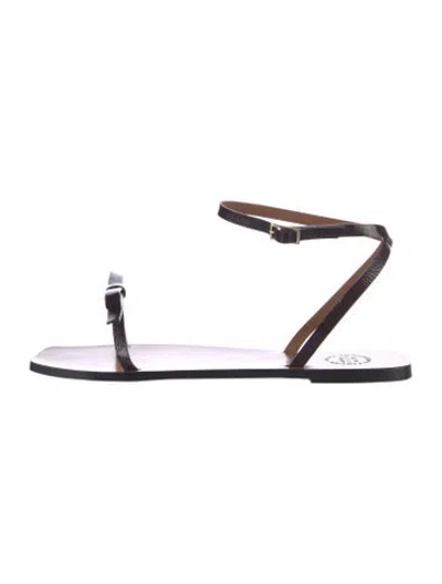 Pre-owned Atp Atelier Leather Sandals In Black