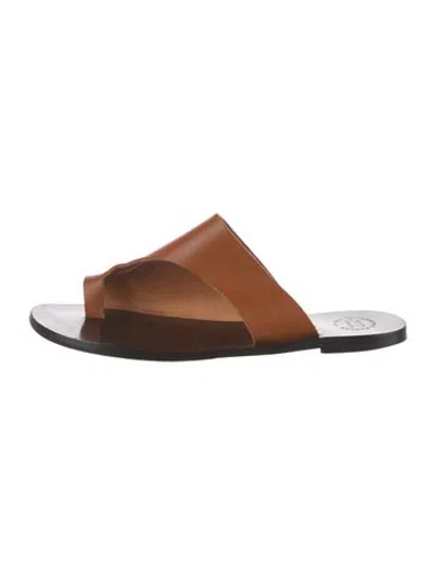 Pre-owned Atp Atelier Leather Sandals In Brown