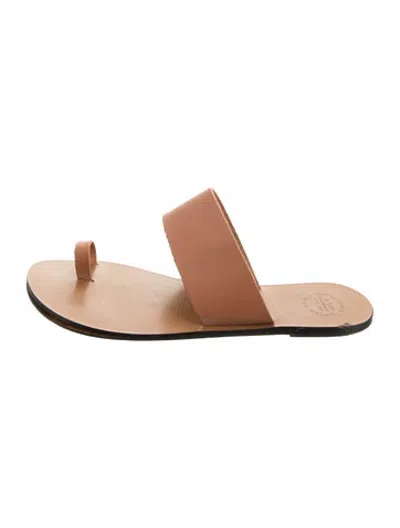 Pre-owned Atp Atelier Leather Sandals In Brown