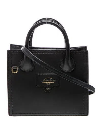 Pre-owned Atp Atelier Leather Top Handle Bag In Black