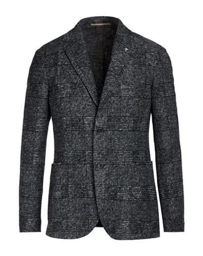 At.p.co At. P.co Man Blazer Grey Size 36 Acrylic, Polyester, Wool In Blue