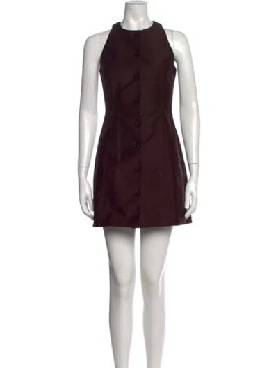Pre-owned Attersee Halterneck Mini Dress W/ Tags In Black/brown