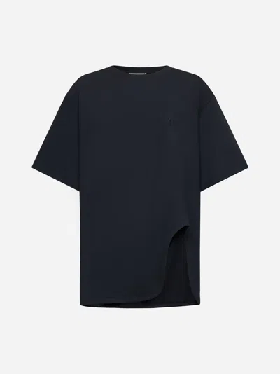 Attico Black Jersey Oversized T-shirt