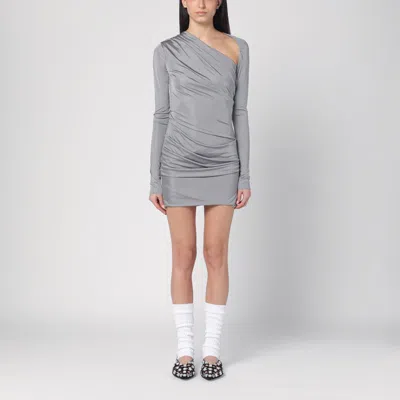 Attico Draped Grey Mini Dress