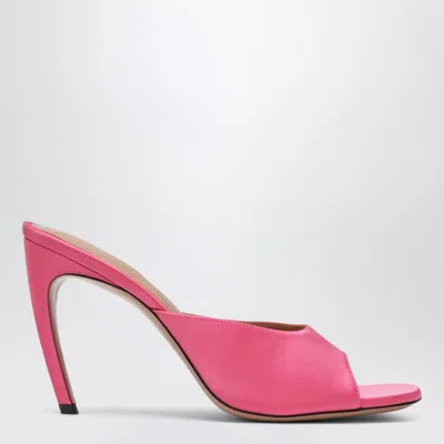 Attico Fuchsia Betta Mules In Animal Print