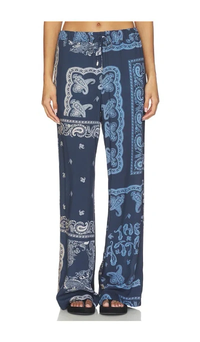 Attico Paisley Long Pant In Degrade Blue