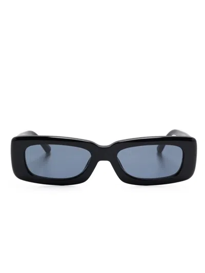 Attico X Linda Farrow Mini Marfa Sunglasses In Schwarz