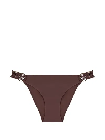 Aubade Gipsy Muse Ring-detail Bikini Briefs In Brown