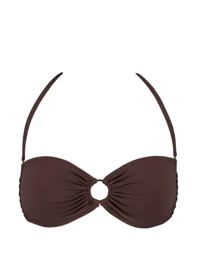 Aubade Gipsy Muse Ring-detail Bikini Top In Brown