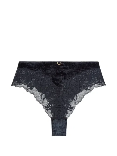 Aubade The Night Before Lace-trim Briefs In Black