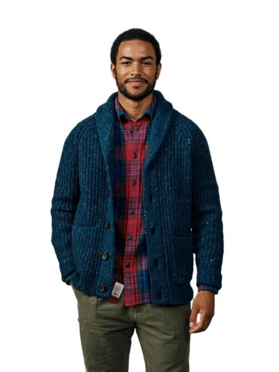 Aubin Helston Twist Cardigan In Indigo