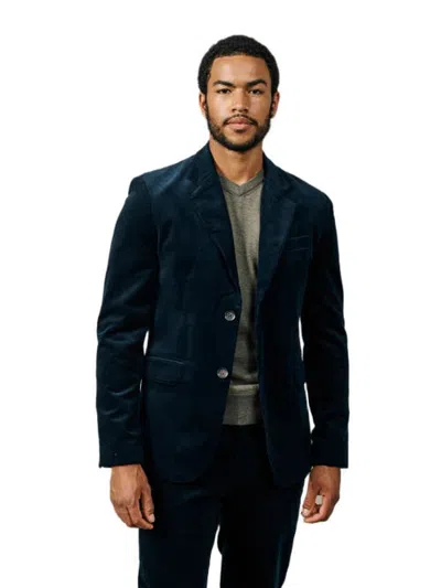 Aubin Marlborough Cord Suit Blazer In Navy