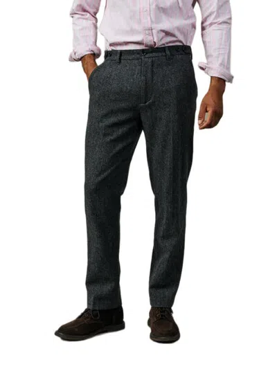 Aubin Marlborough Wool Suit Pants In Grey Herringbone