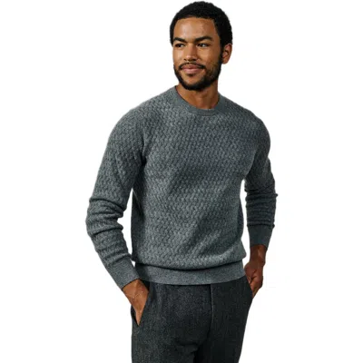 Aubin Oswald Cashmere Blend Crew Neck Sweater In Grey Marl