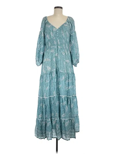 Pre-owned Aura Casual Dress In Teal