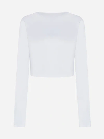 Auralee Cotton Long-sleeved T-shirt In White
