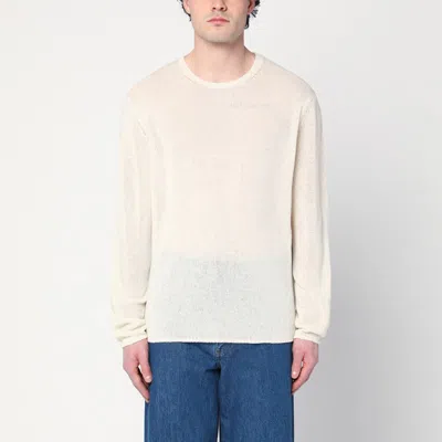 Auralee Ivory Cashmere Sweater In White