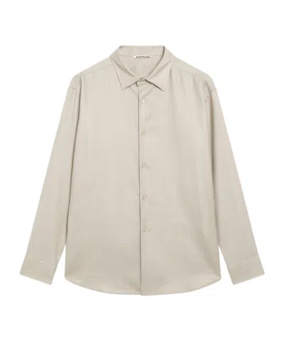 Auralee Long-sleeved Shirt In Neutral