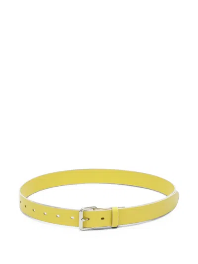 Auralee Roller-buckle Belt In Yellow