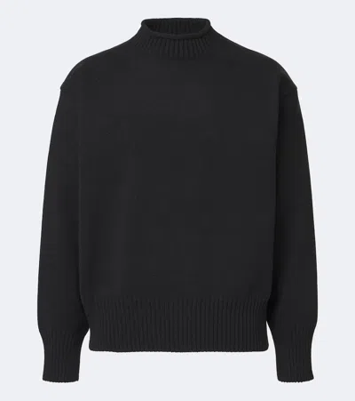 Auralee Wool Sweater In Black