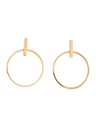 Pre-owned Aurate 14k Circle Drop Earrings In Multicolor