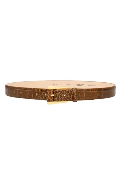 Aureum Maia Leather Belt In Brown