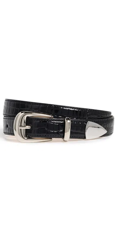 Aureum No.16 Leather Belt Patent Black