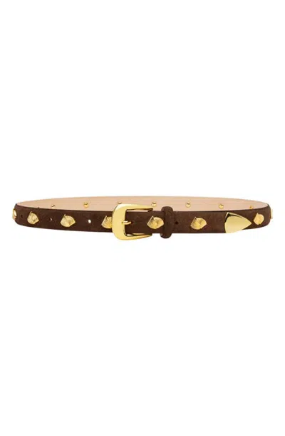 Aureum Vienna Stud Leather Belt In Multi