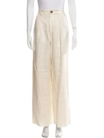 Pre-owned Auteur Linen Wide Leg Pants W/ Tags In Neutrals