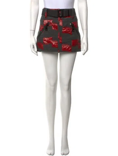 Pre-owned Authier Colorblock Pattern Mini Skirt W/ Tags In Purple