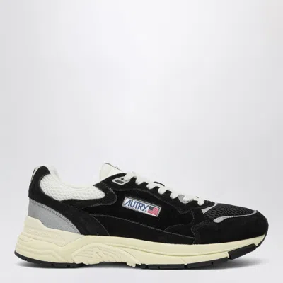 Autry Hyperway Sneakers In Black Mesh And Velvet
