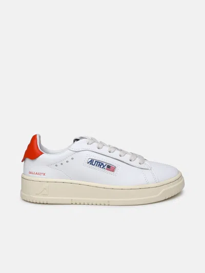 Autry Leather Lace-up Sneakers In White
