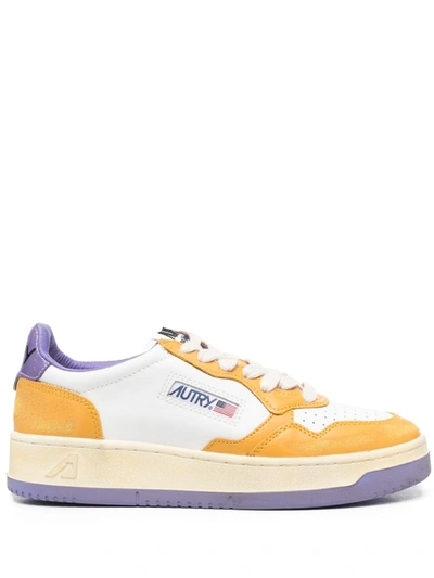 Autry 'medalist' Sneakers In Bianco E Giallo