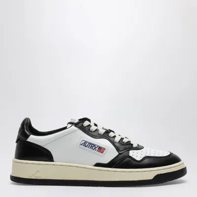 Autry Medalist Sneakers In White/black Leather