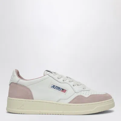 Autry Medalist Sneakers In White/powder Leather And Suede