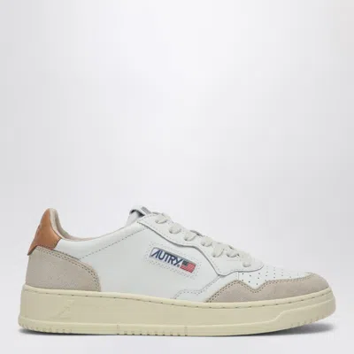 Autry Medalist Sneakers In White/sand Leather And Suede