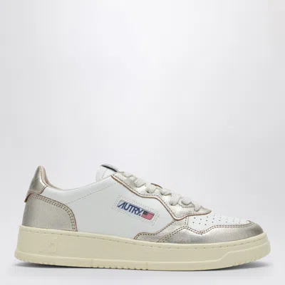Autry Medalist White/platinum Sneaker In Metallic