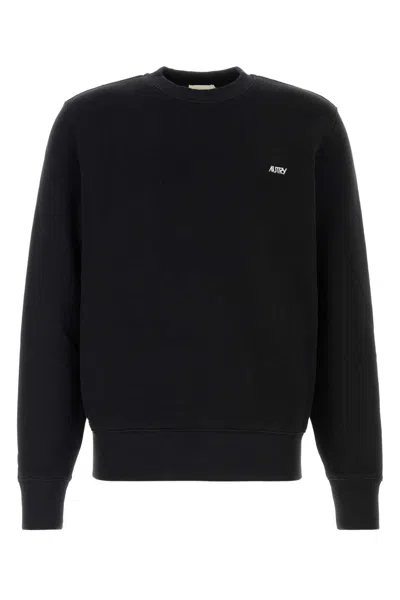 Autry Men's 100% Cotton Sweatshirt In Black