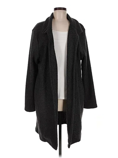 Pre-owned Ava & Viv Cardigan Sweater In Black