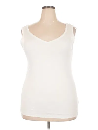 Pre-owned Ava & Viv Sleeveless T-shirt In Ivory