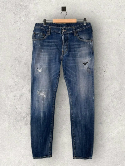 Pre-owned Avant Garde X Dsquared2 Dsquared 2 Bros Jeans Denim Pants Avant Garde In Blue