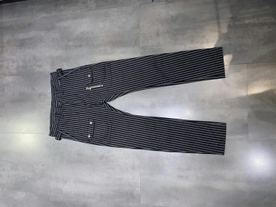 Pre-owned Avant Garde X Galliano Striped Black/white Cargo Zipped Pants In Black White