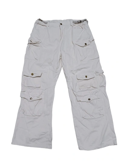 Pre-owned Avant Garde X Italian Designers Fantastic Made In Japan Multipocket Cargo Pants Avantgarde In White