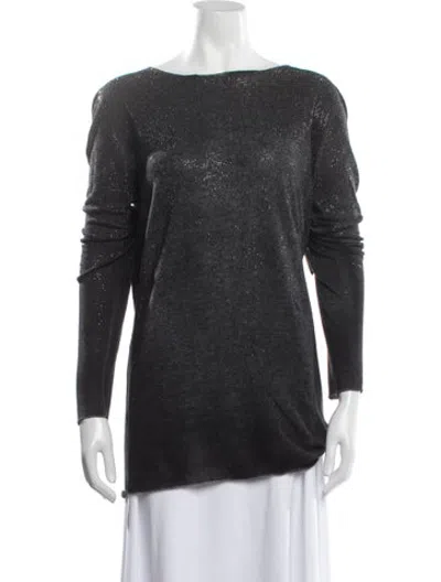 Pre-owned Avant Toi Cashmere Bateau Neckline Sweater In Grey