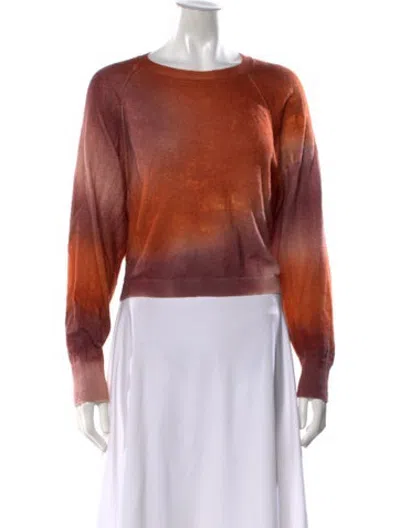 Pre-owned Avant Toi Cashmere Tie-dye Print Sweater In Orange